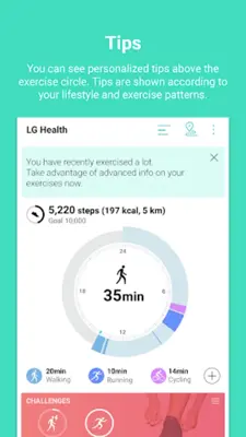 LG Health android App screenshot 1